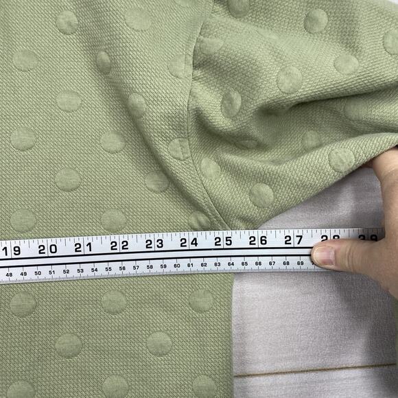 Perch By Blu Pepper Sweatshirt Top Womens 2XL Green Polka Dot Pullover V Neck - Picture 5 of 10
